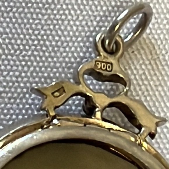 Antique Edwardian 900 Silver Double Side Portrait Locket Pendant - Picture 4 of 16